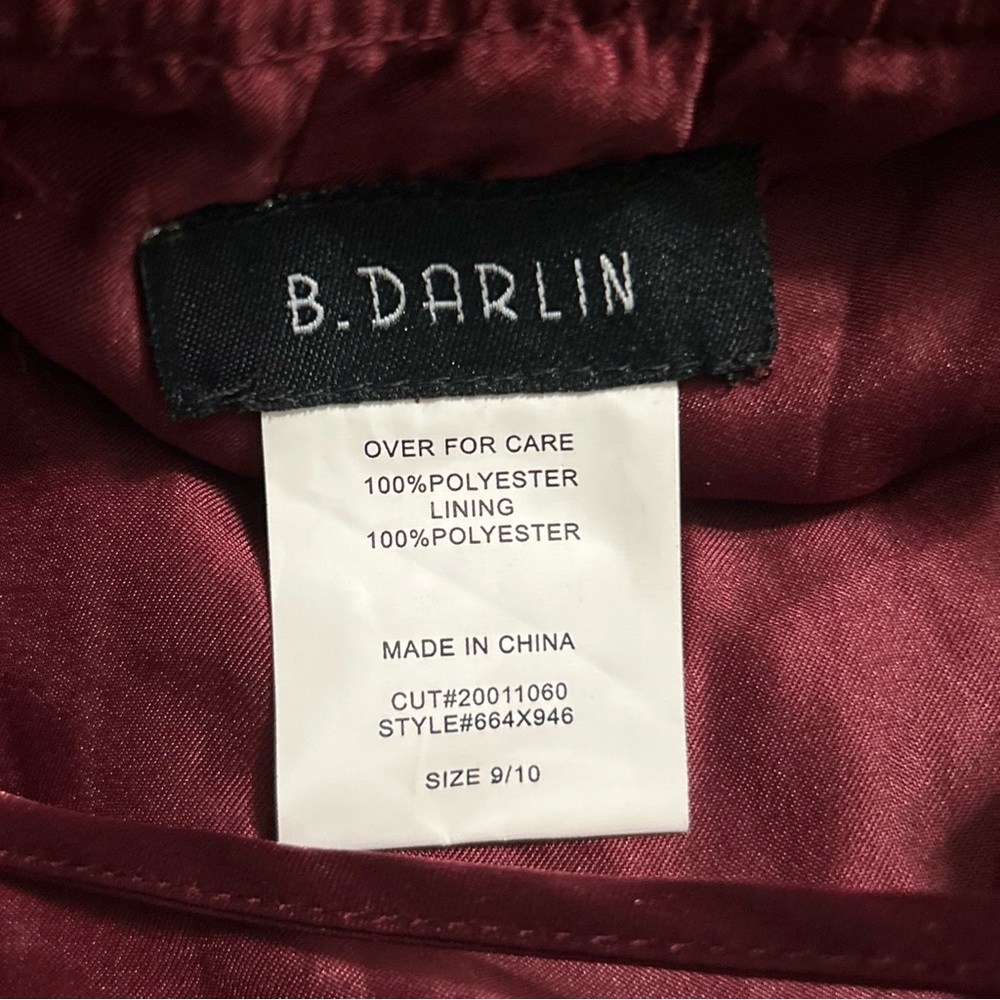 B DARLIN Women’s Lined Lace-up Back SpaghettiStrapMiniDress |Size 9/10 | NWT |D2 - Picture 5 of 12